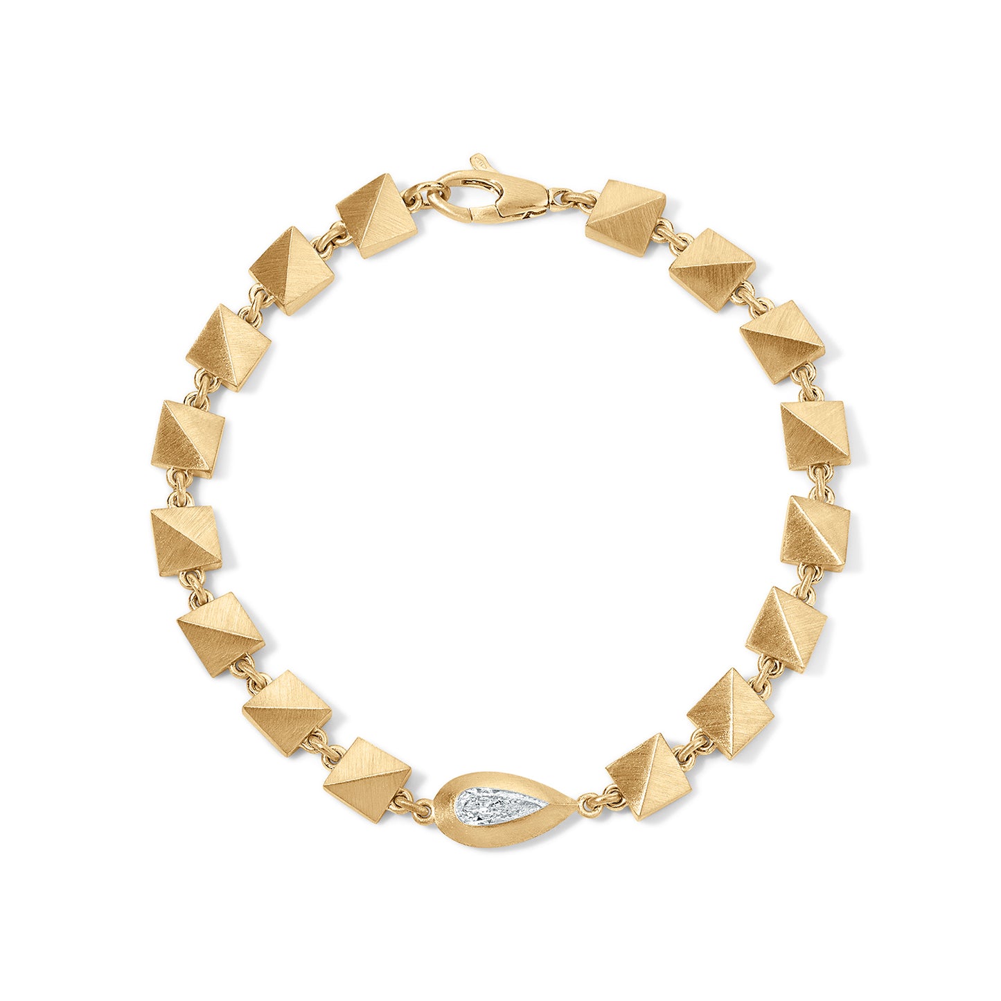 Elongated Pear Diamond Deconstruct Bracelet