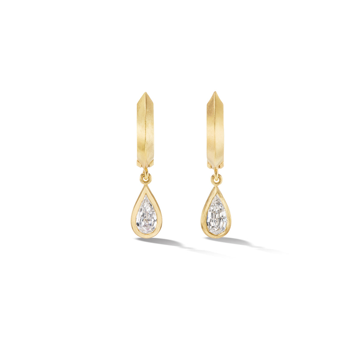 Knife Edge Drop Earrings