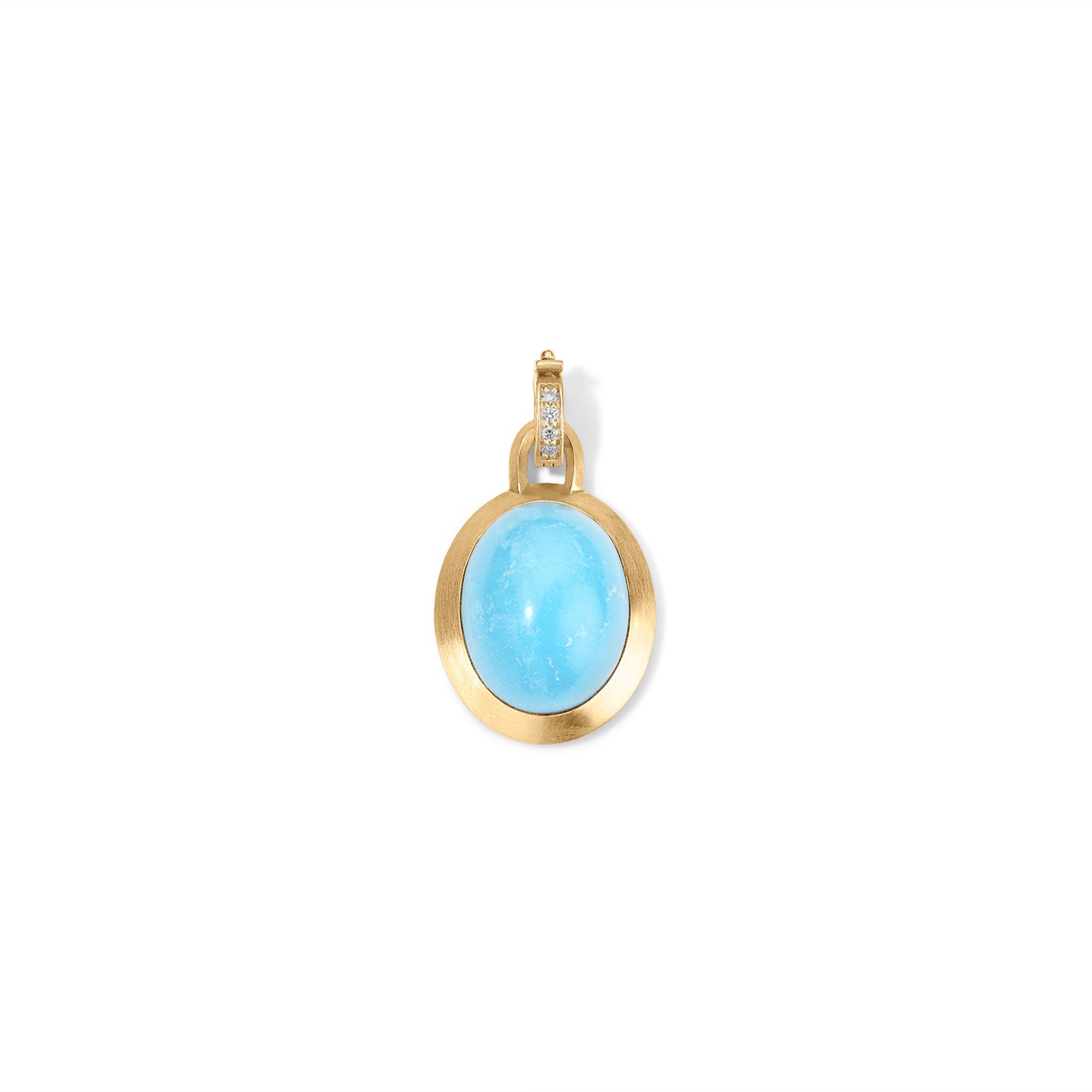 Persian Turquoise Cabochon Club Pendant