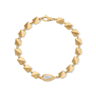 Elongated Pear Diamond Deconstruct Bracelet