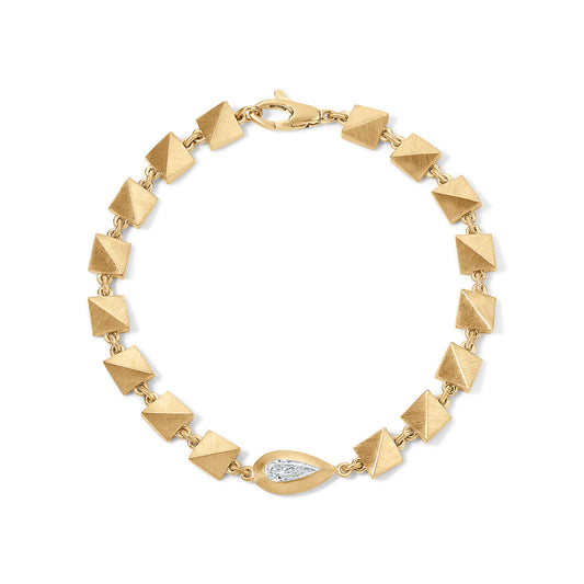 Elongated Pear Diamond Deconstruct Bracelet