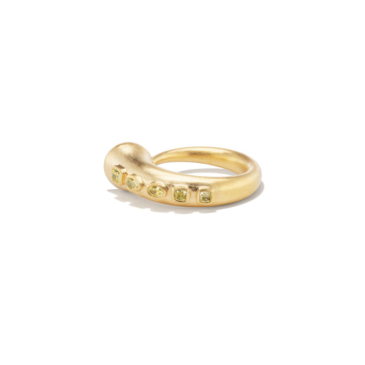 Yellow Diamond Horn Ring