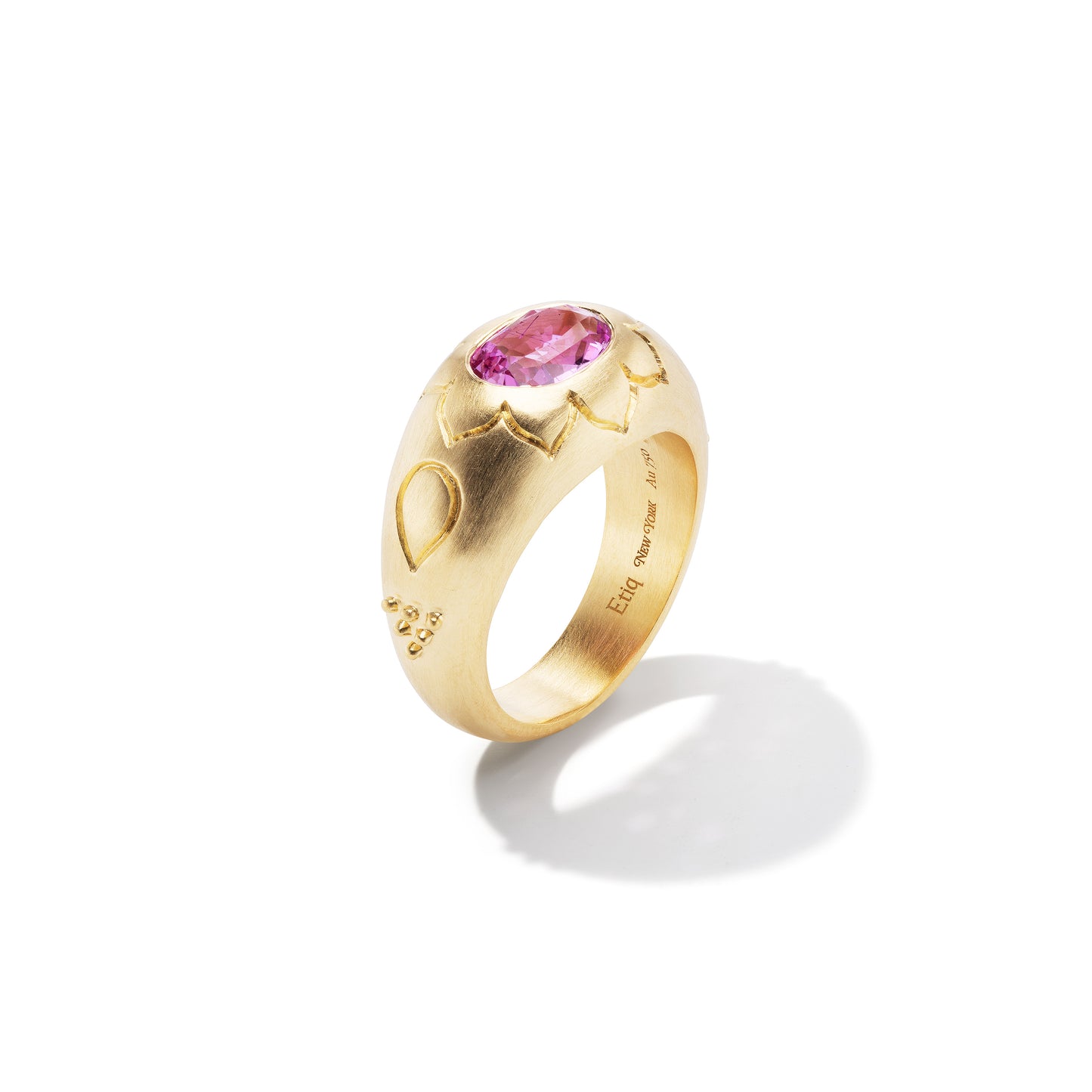 Pink Sapphire Lotus Bombé Ring