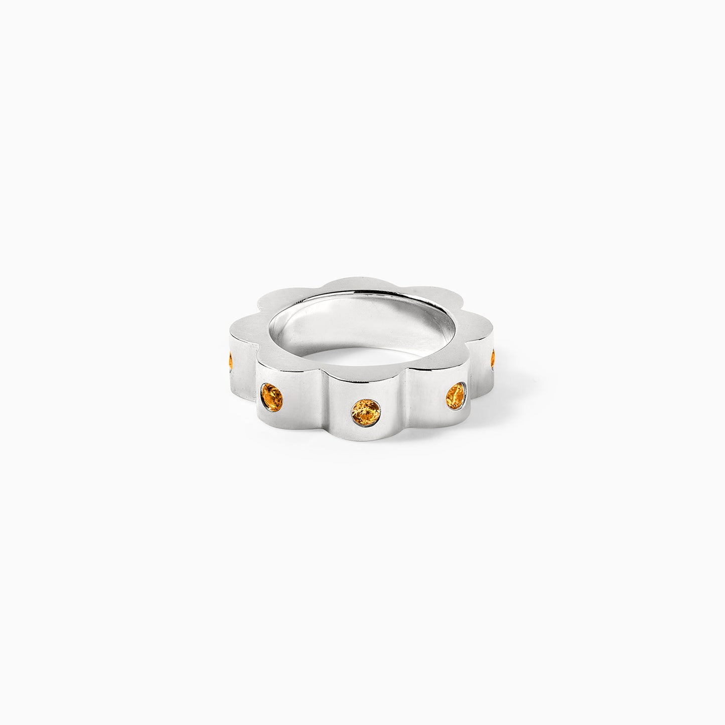 Bague de jardin avec citrine foncée