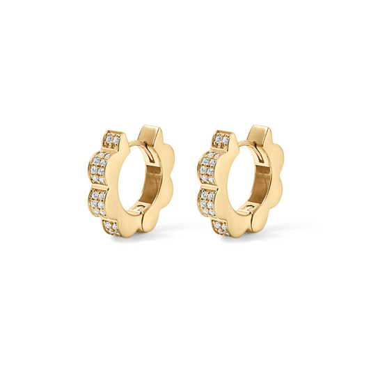 Diamond Jharokha Hoops