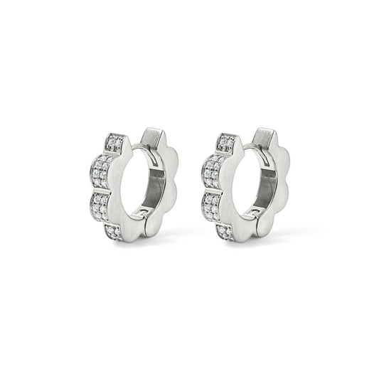 Diamond Jharokha Hoops