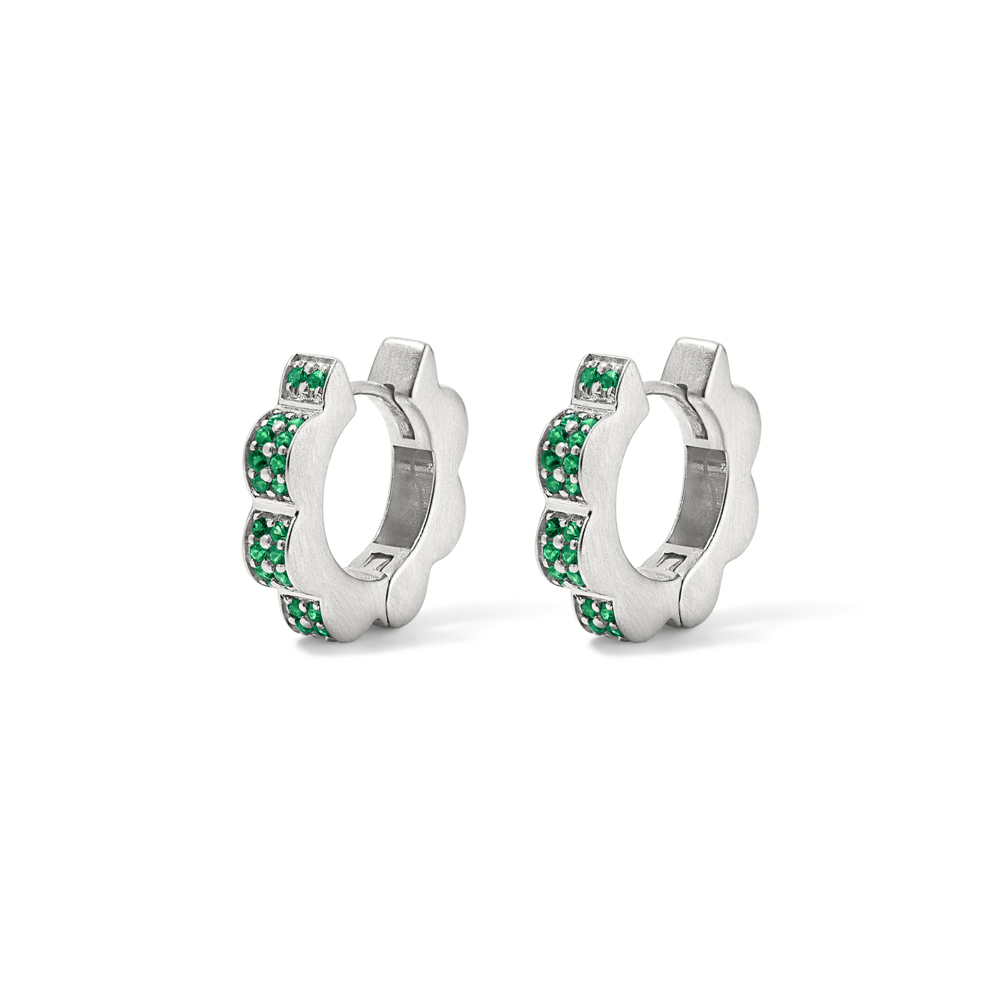 Emerald Jharokha Hoops