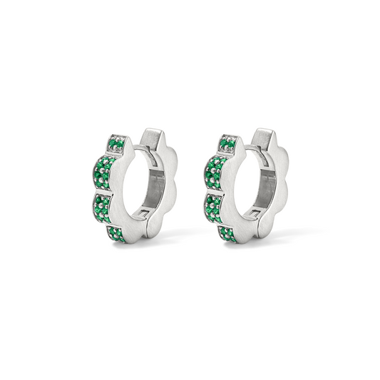 Emerald Jharokha Hoops