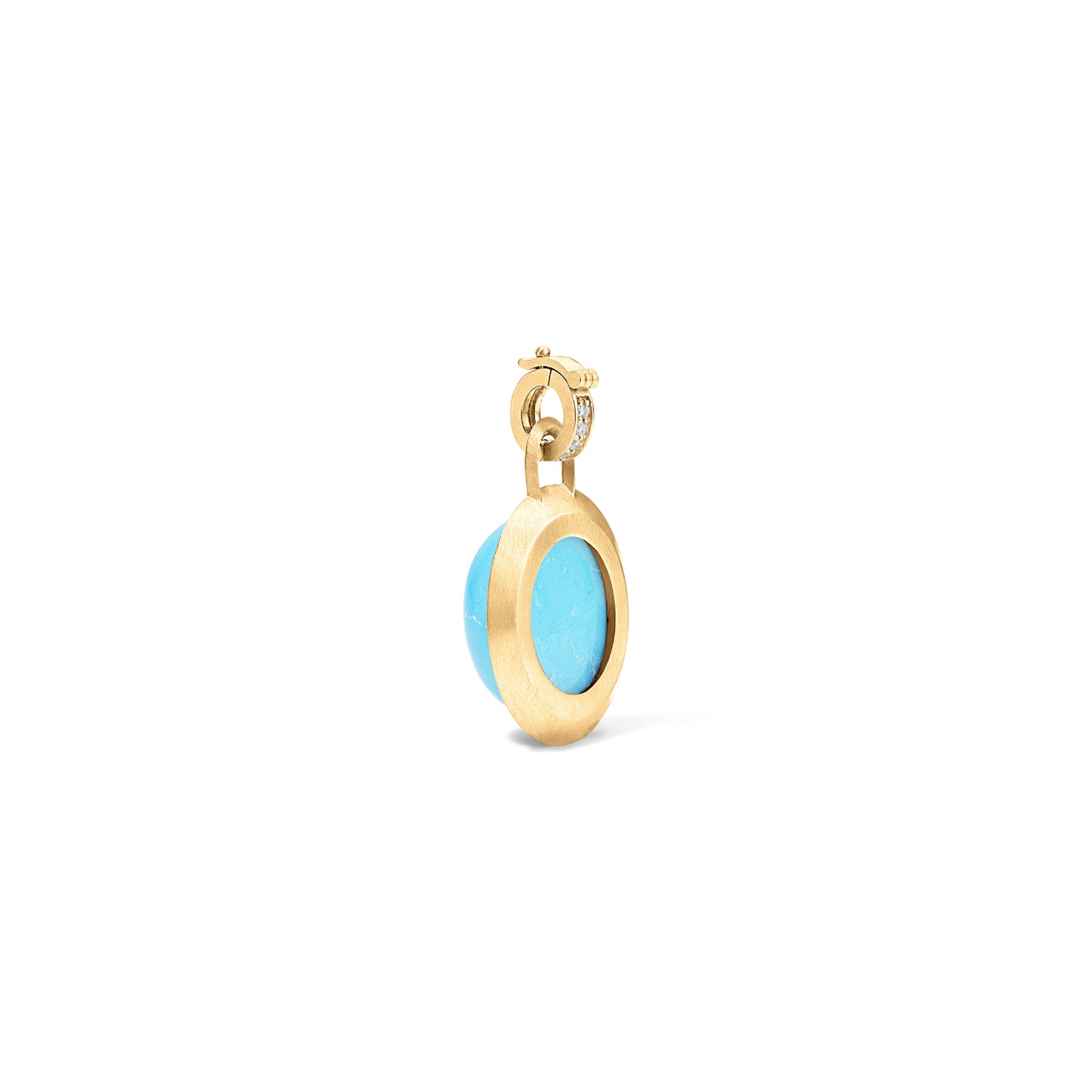 Persian Turquoise Cabochon Club Pendant