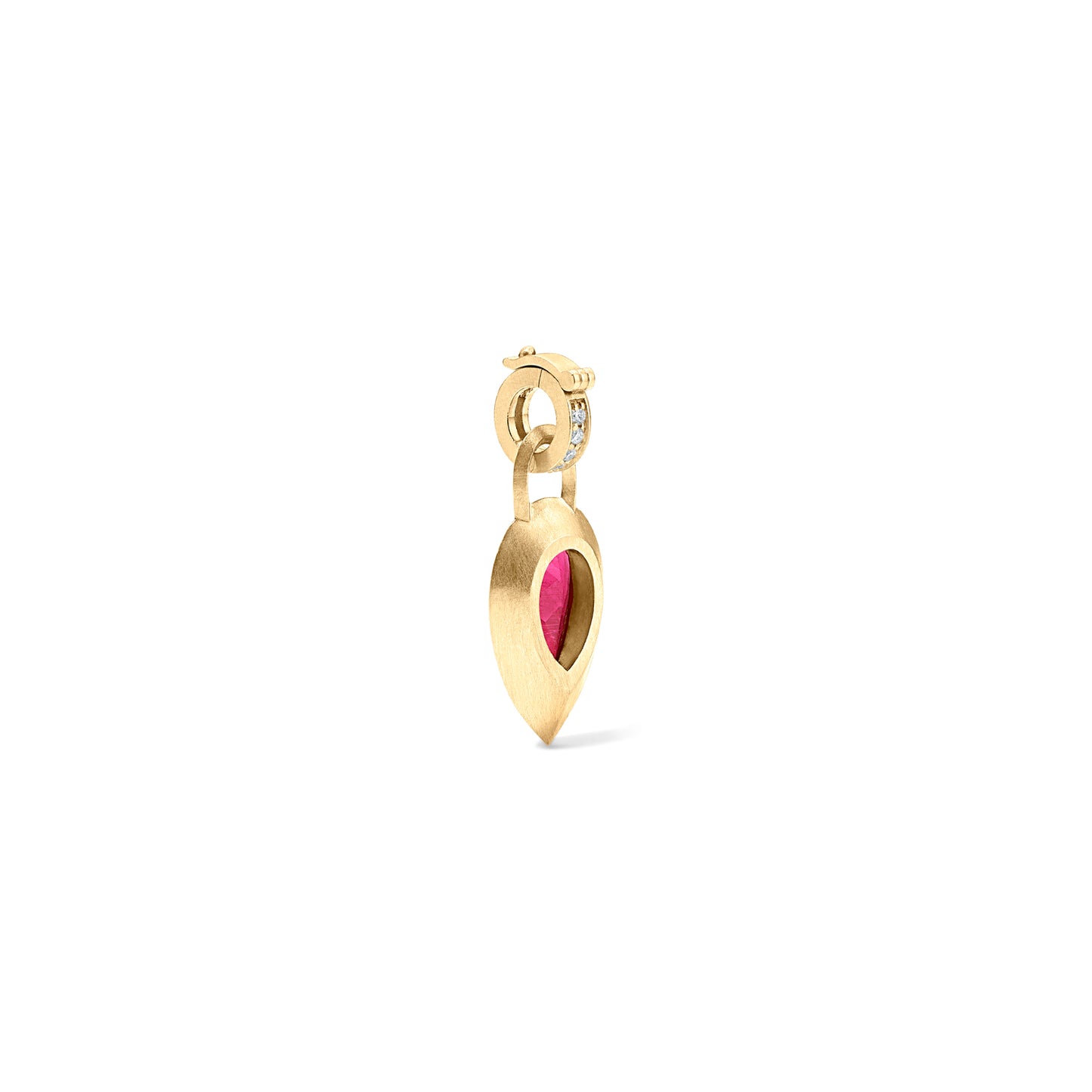 Rubellite Spear Club Pendant