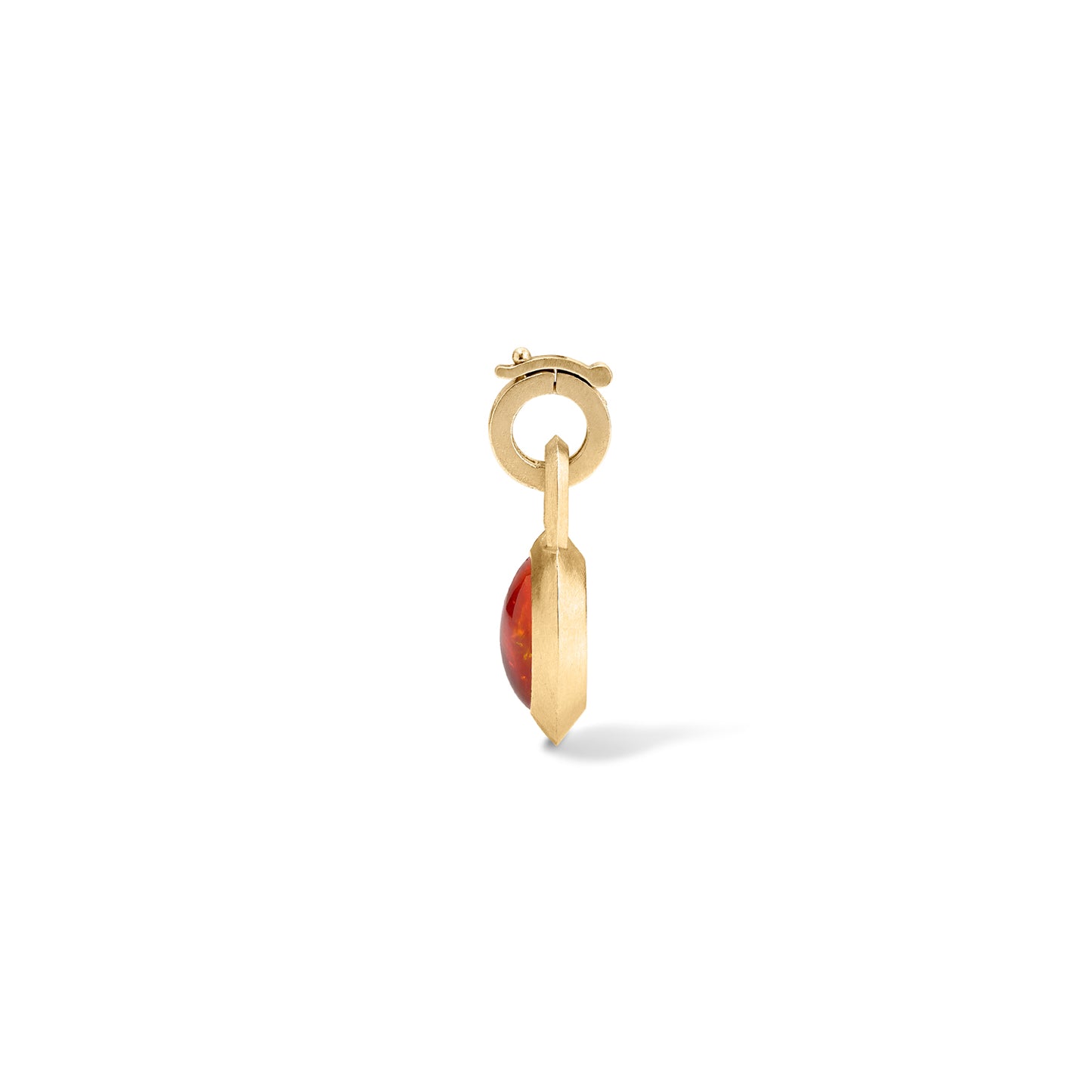 Fire Opal Cabochon Club Pendant