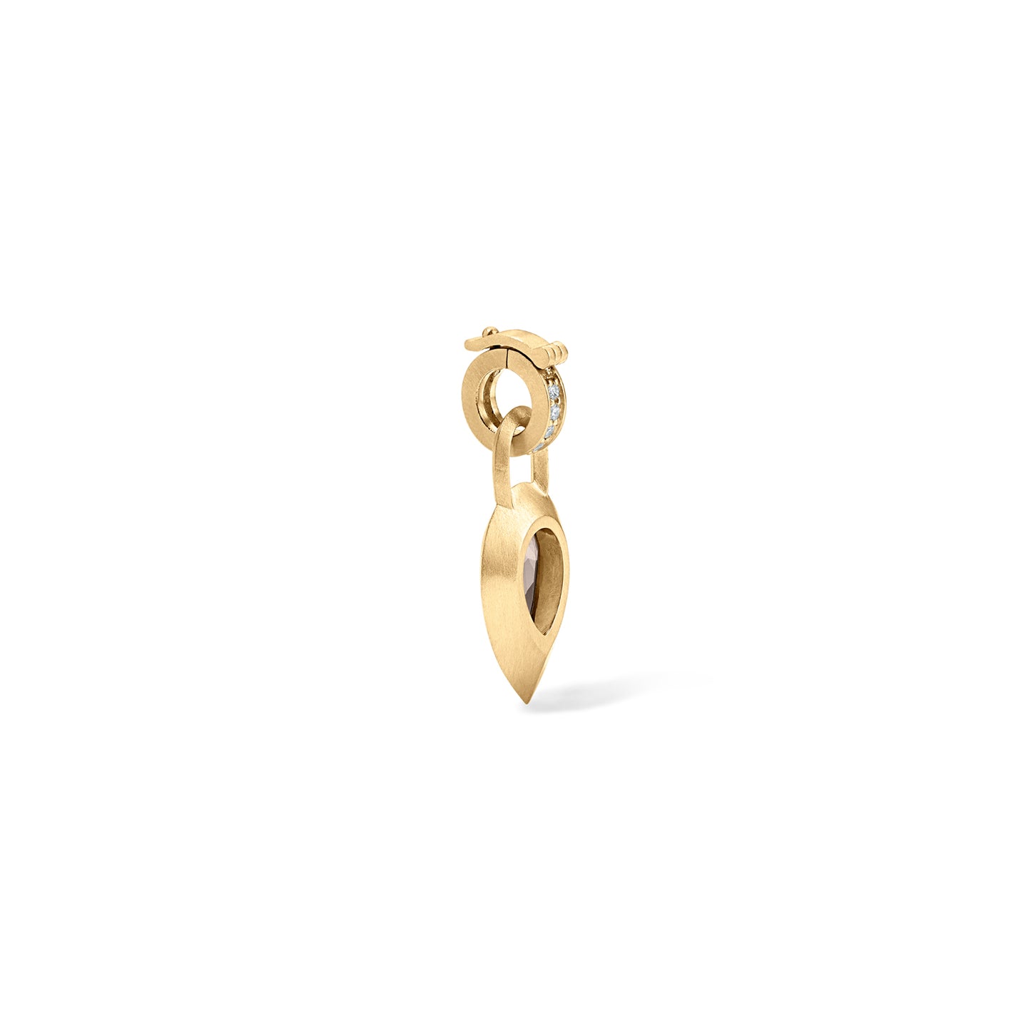 Gray Spinel Spear Club Pendant