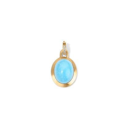Persian Turquoise Cabochon Club Pendant