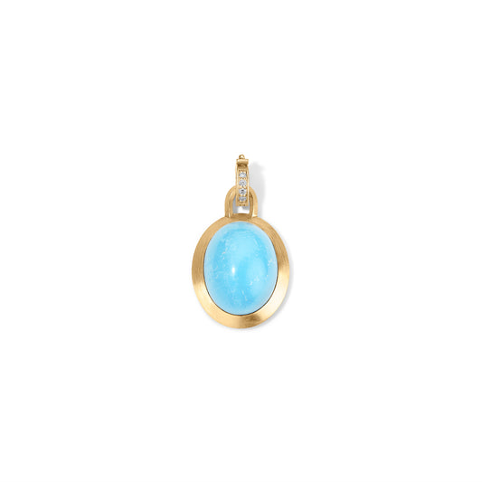 Persian Turquoise Cabochon Club Pendant