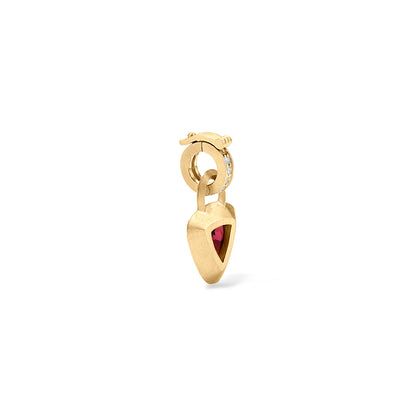 Magenta Spinel Arrowhead Club Pendant