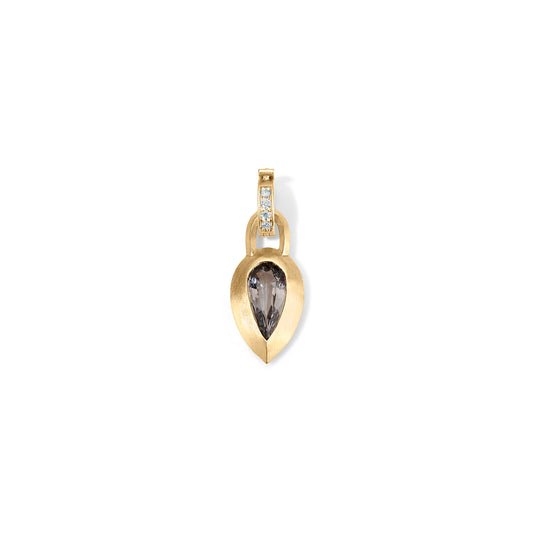 Gray Spinel Spear Club Pendant