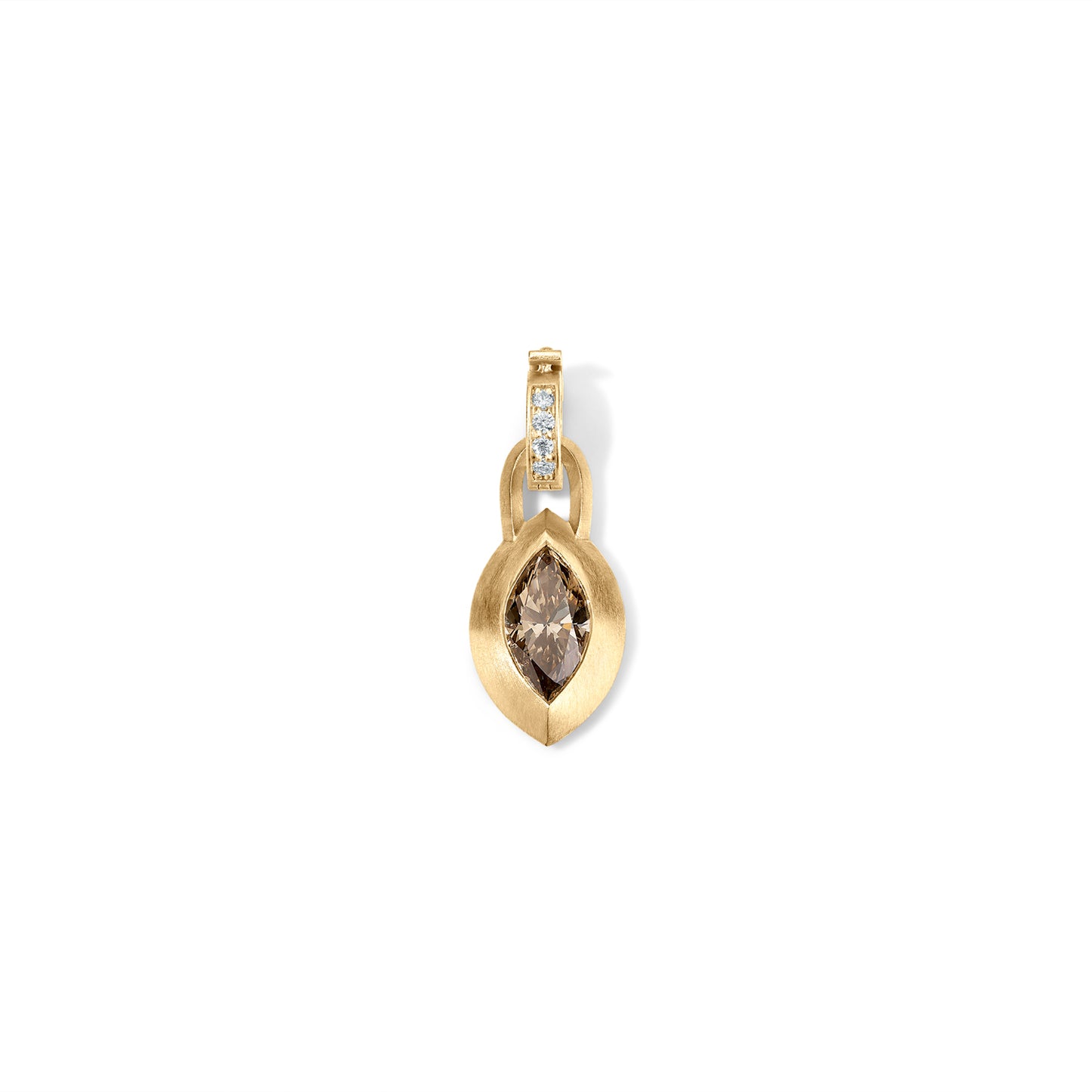 Brown Ombre Diamond Marquise Club Pendant